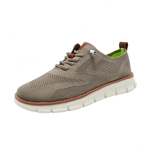 AAFGVC Herrenschuhe – Ultrabequeme Stadtschuhe mit Barfußgefühl | Orthopädische Slip-On-Schuhe & Herren-Freizeitschuhe​ (Khaki,48) von AAFGVC