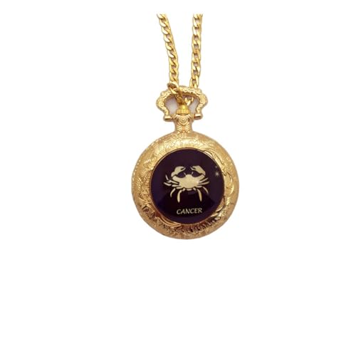 AAKG 12 Taschenuhr, Sternbilder, Taschenuhr, zwölf Sternbilder, Retro-Halskette für Männer und Frauen, Retro-Taschenuhr, Taschenuhr-Box, Krebs AAKG 12 Taschenuhr, Sternbilder, Taschenuhr, zwölf Sternbilder, Retro-Halskette für Männer und Frauen, Retro-Taschenuhr, Taschenuhr-Box, Krebs von AAKG