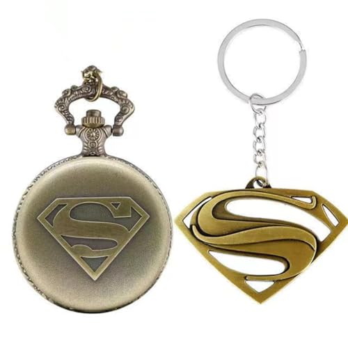 AAKG Taschenuhr mit Kette, Retro-Taschenuhr mit mehreren Motiven, Quarz-Taschenuhr für Studenten, Halskette, Anhänger - C AAKG Taschenuhr mit Kette, Retro-Taschenuhr mit mehreren Motiven, Quarz-Taschenuhr für Studenten, Halskette, Anhänger - C von AAKG