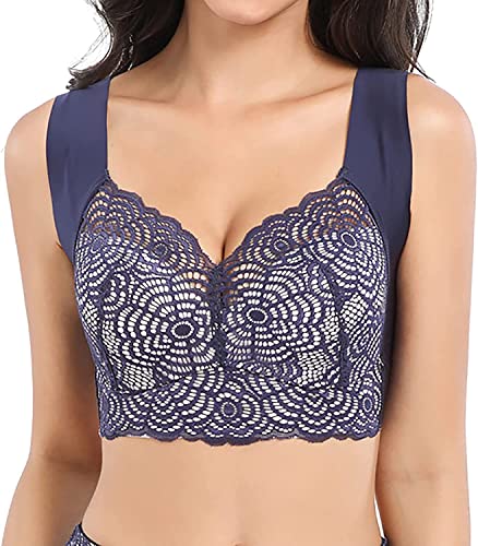 AAOCLO Lymphvity Entgiftung Und Formung & Kraftvoller Lifting-BH, Nahtloses Bralette Mit Vollen Körbchen Push-Up-Unterwäscheformung & Kraftvoller Lifting-BH (2XL,Blue) von AAOCLO