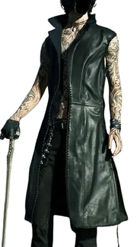 AAOutfitz Devil May Cry 5V Black Coat, Schwarz - Kunstleder, L von AAOutfitz