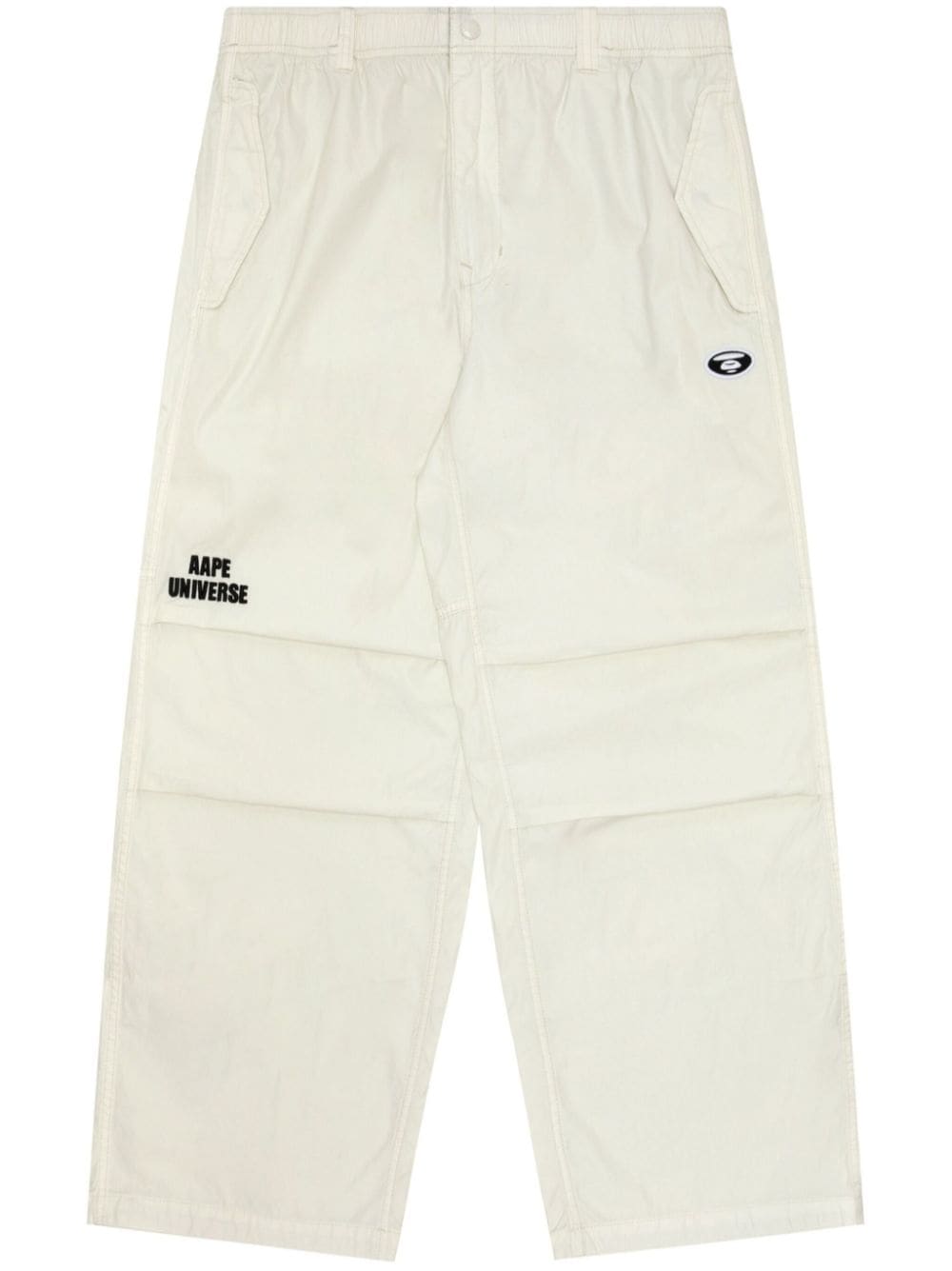 AAPE BY *A BATHING APE® Bestickte Hose mit elastischem Bund - Weiß von AAPE BY *A BATHING APE®