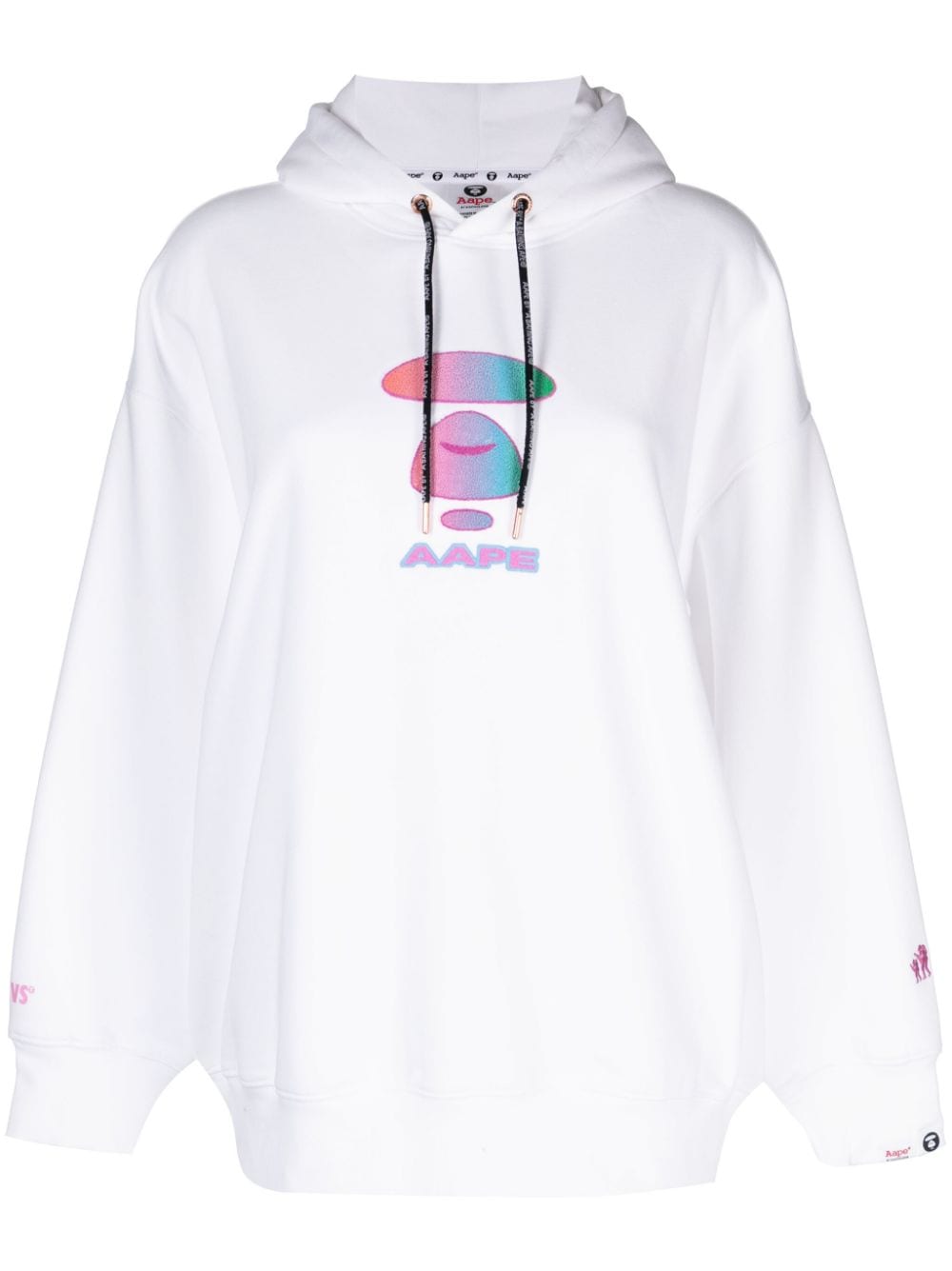 AAPE BY *A BATHING APE® Bestickter Hoodie mit Kordelzug - Weiß von AAPE BY *A BATHING APE®