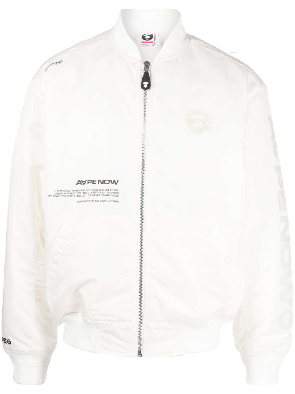 AAPE BY *A BATHING APE® Bomberjacke mit Logo-Patch - Nude von AAPE BY *A BATHING APE®