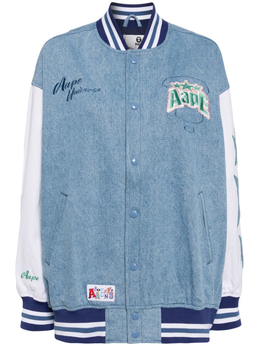 AAPE BY *A BATHING APE® Collegejacke mit Logo-Stickerei - Blau von AAPE BY *A BATHING APE®