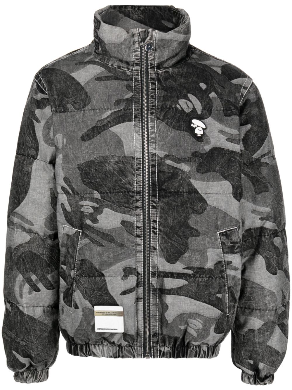 AAPE BY *A BATHING APE® Daunenjacke mit Camouflagemuster - Schwarz von AAPE BY *A BATHING APE®