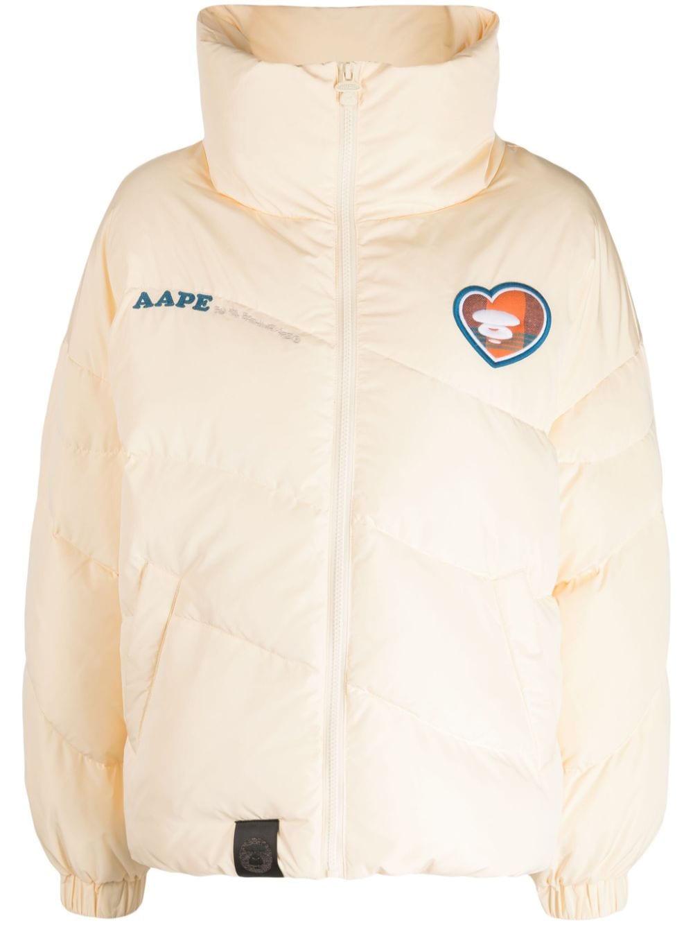 AAPE BY *A BATHING APE® Gefütterte Jacke mit Logo-Patch - Gelb von AAPE BY *A BATHING APE®