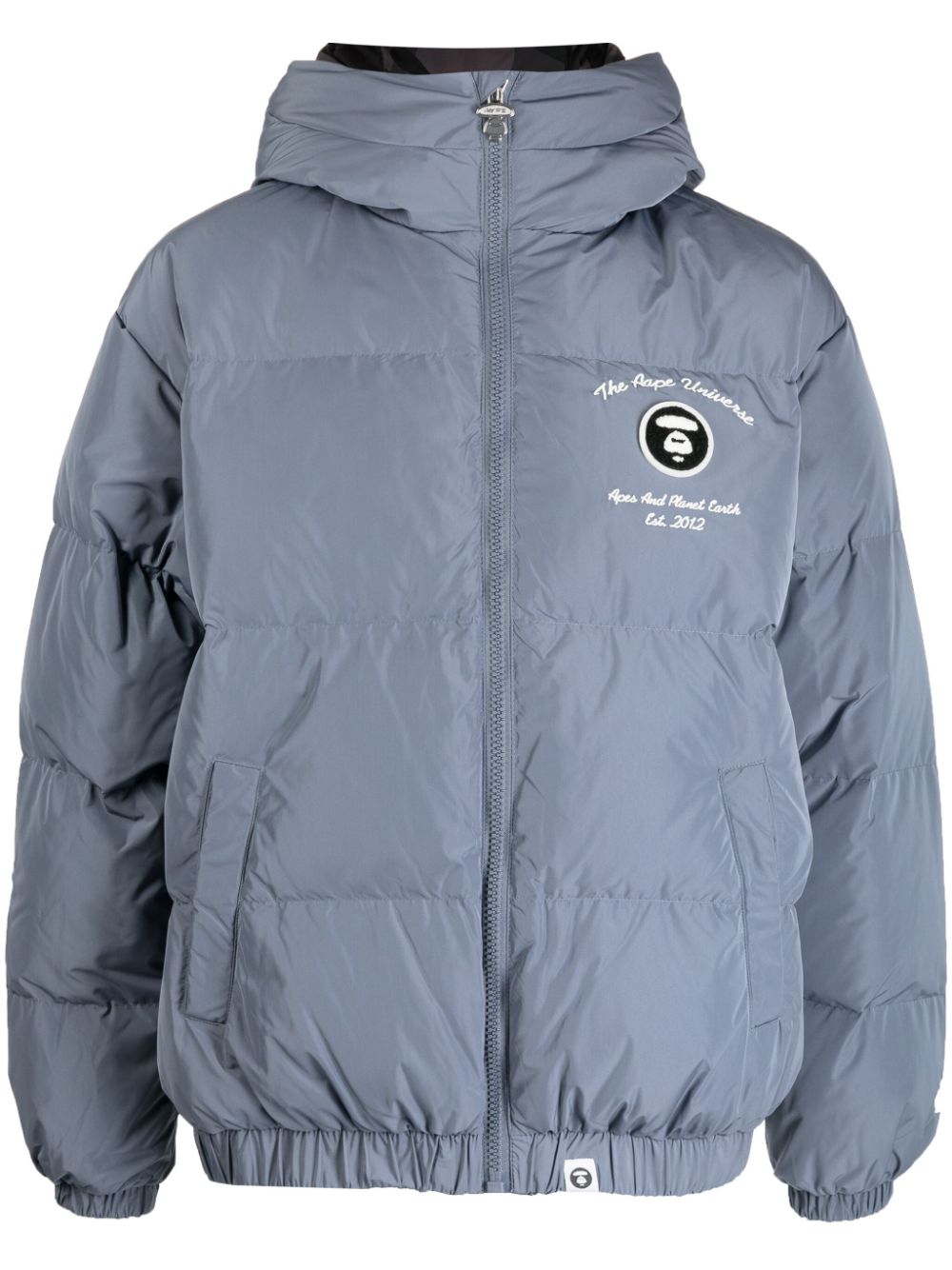 AAPE BY *A BATHING APE® Gefütterte Kapuzenjacke mit Logo - Blau von AAPE BY *A BATHING APE®