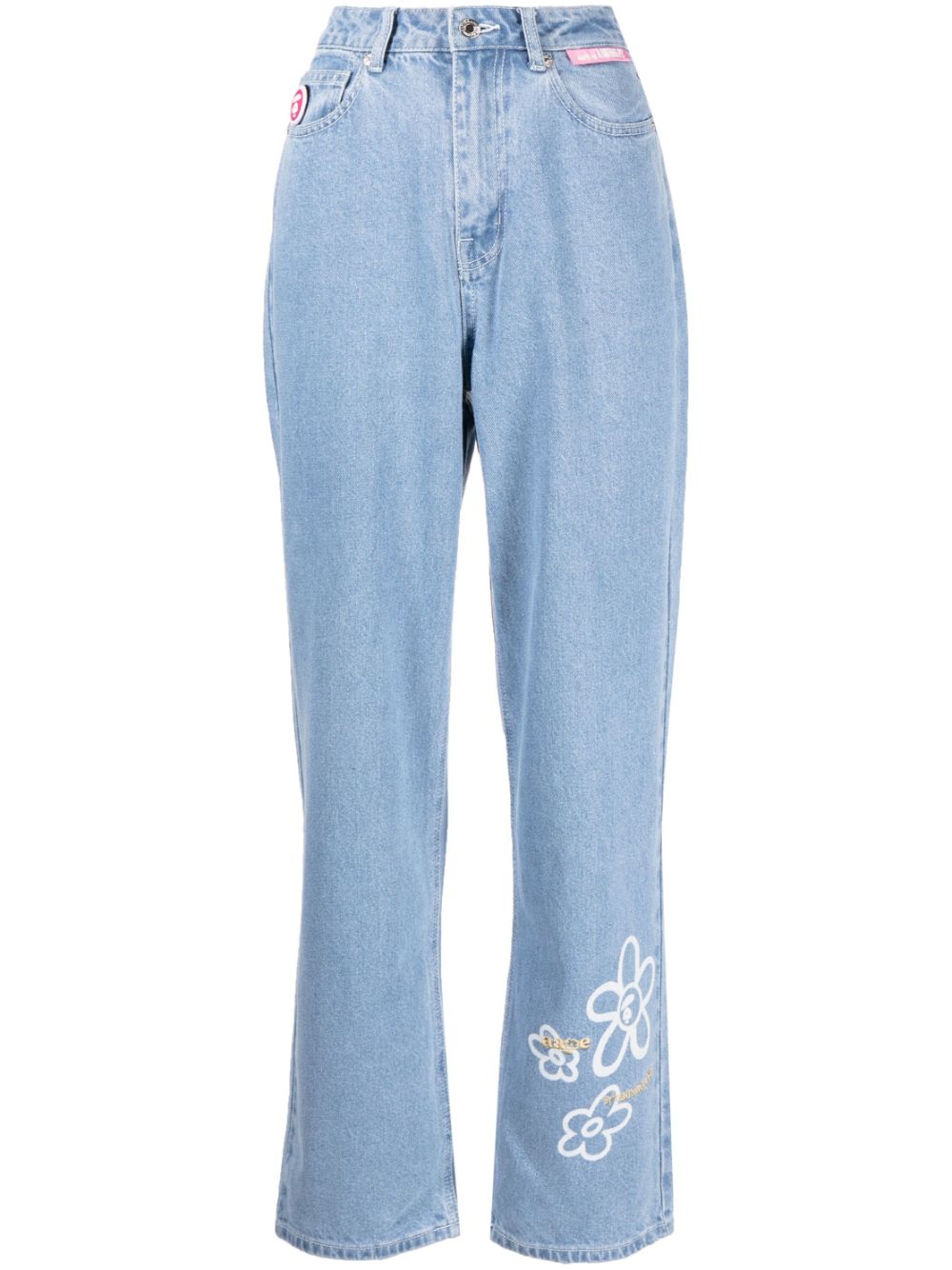 AAPE BY *A BATHING APE® Gerade Jeans mit Blumen-Print - Blau von AAPE BY *A BATHING APE®