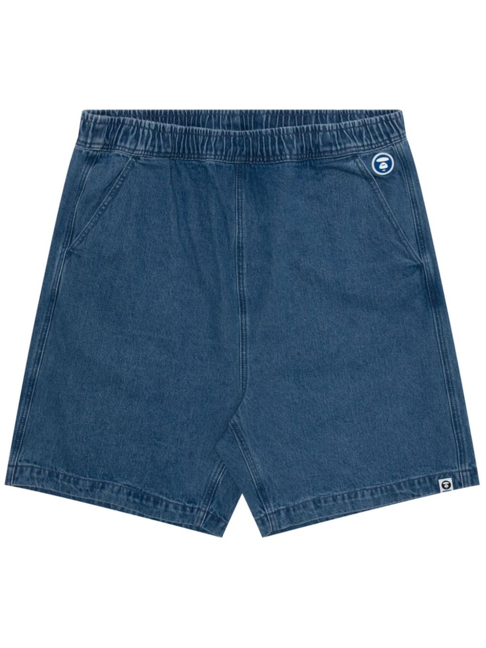 AAPE BY *A BATHING APE® Jeans-Shorts mit Logo-Prägung - Blau von AAPE BY *A BATHING APE®