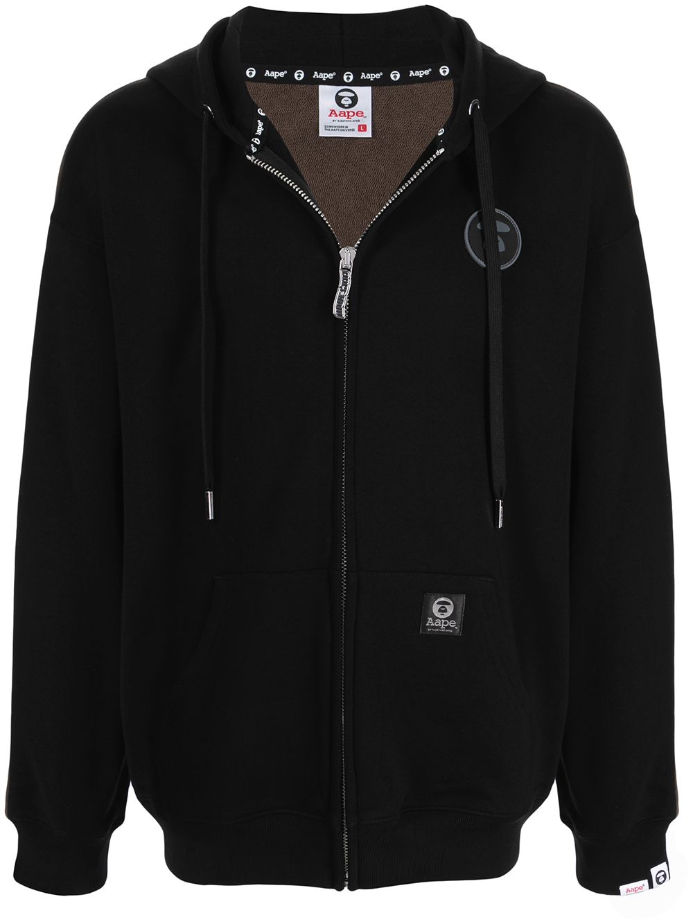 AAPE BY *A BATHING APE® Kapuzenjacke mit Nieten-Logo - Schwarz von AAPE BY *A BATHING APE®