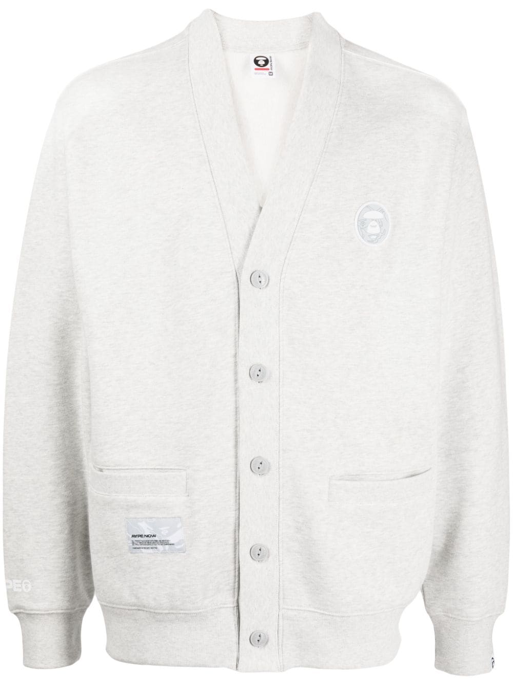 AAPE BY *A BATHING APE® Melierter Jersey-Cardigan - Grau von AAPE BY *A BATHING APE®