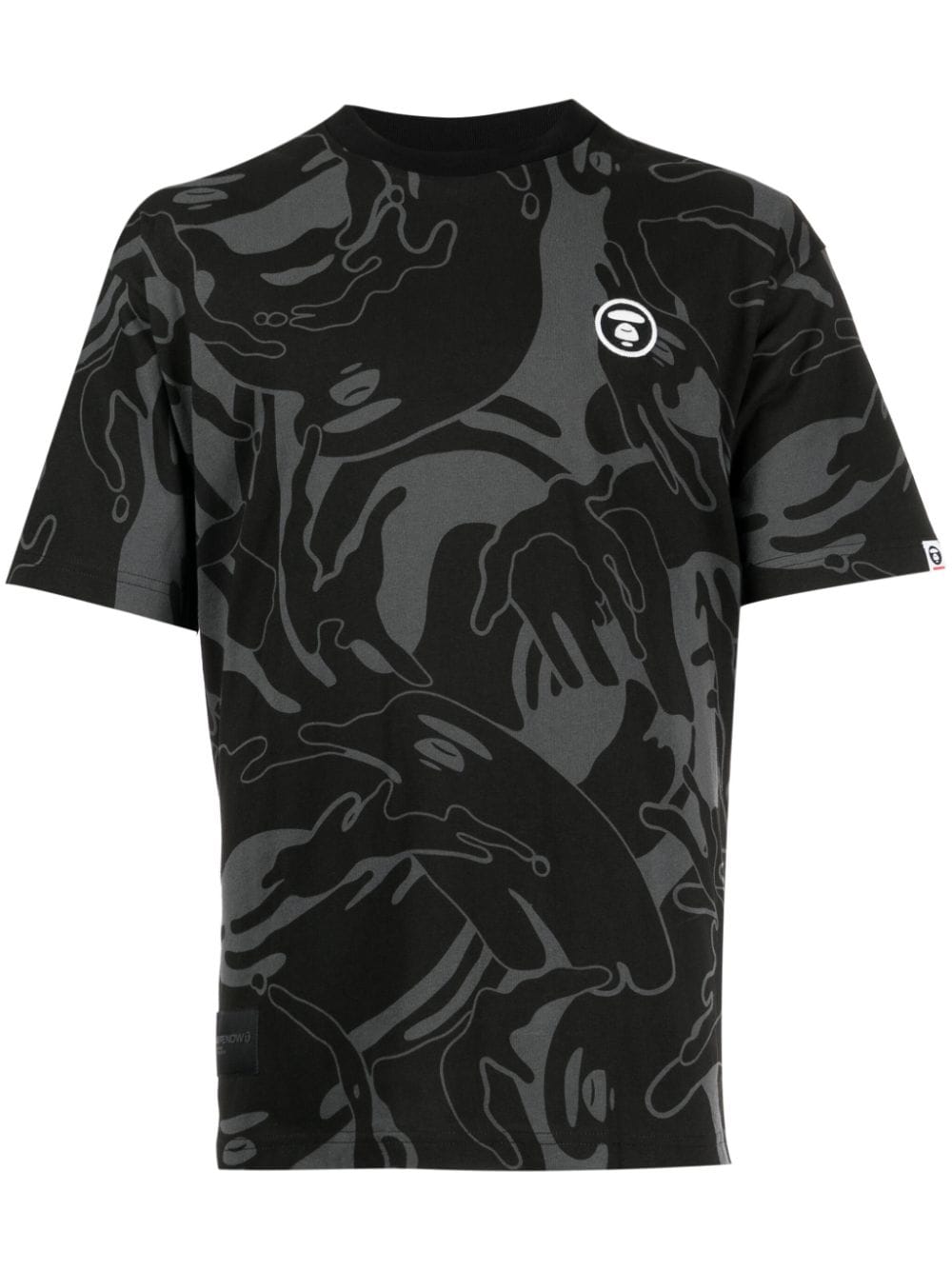 AAPE BY *A BATHING APE® Milo T-Shirt mit Camouflage-Print - Schwarz von AAPE BY *A BATHING APE®