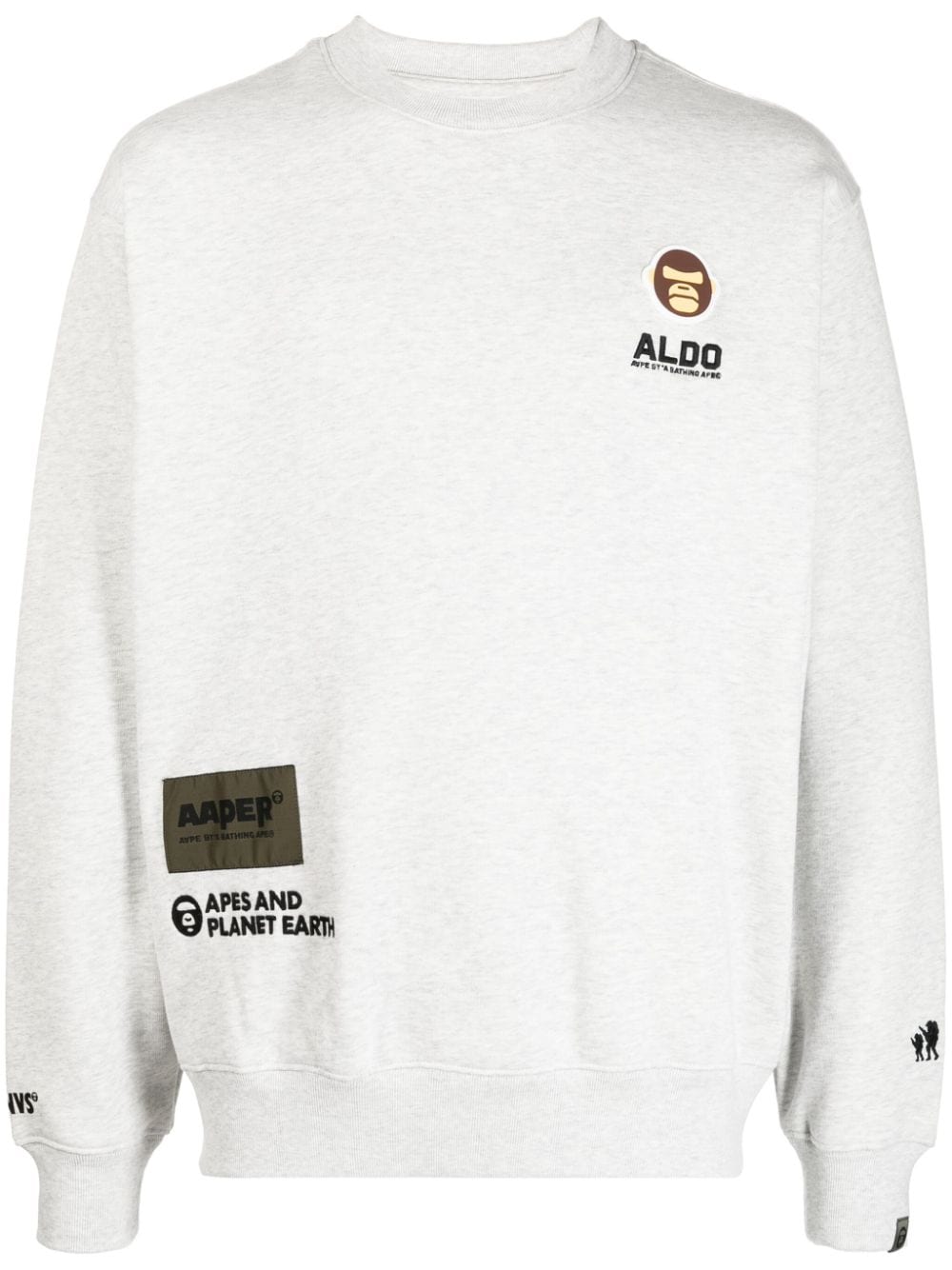 AAPE BY *A BATHING APE® Sweatshirt mit Logo-Stickerei - Grau von AAPE BY *A BATHING APE®