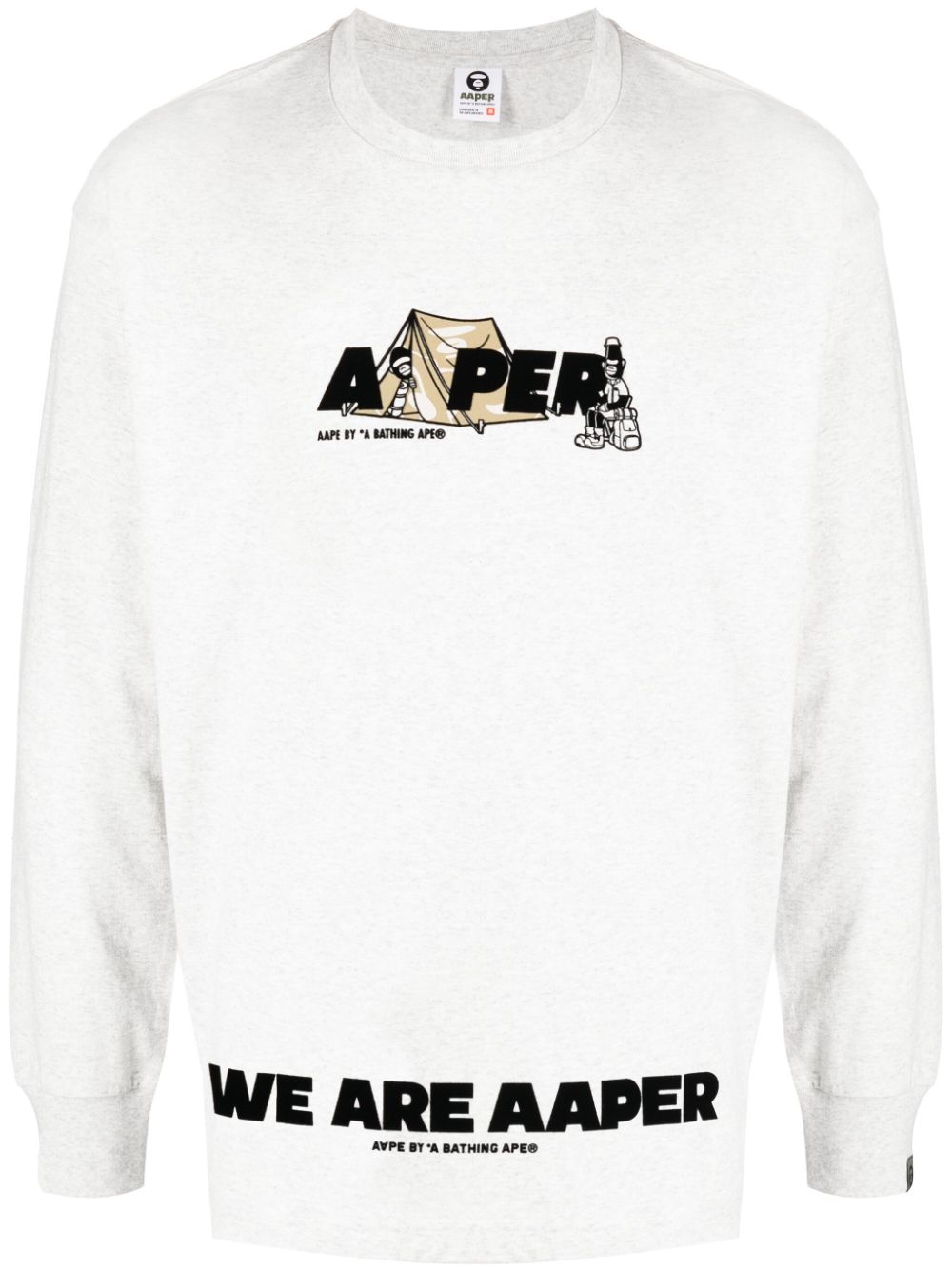 AAPE BY *A BATHING APE® T-Shirt mit Logo-Print - Grau von AAPE BY *A BATHING APE®