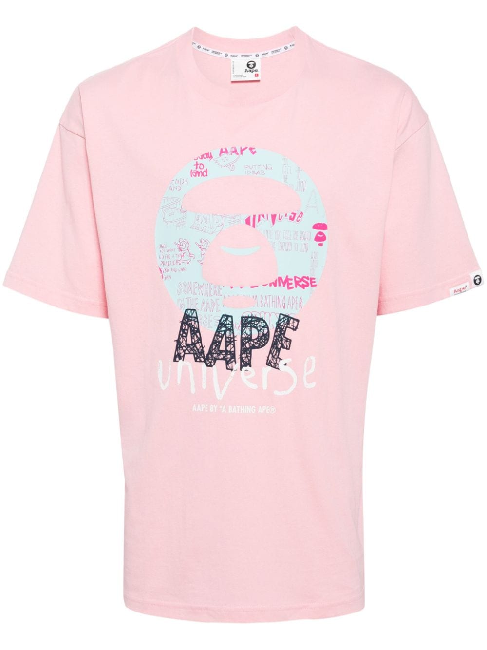 AAPE BY *A BATHING APE® Theme T-Shirt mit grafischem Print - Rosa von AAPE BY *A BATHING APE®