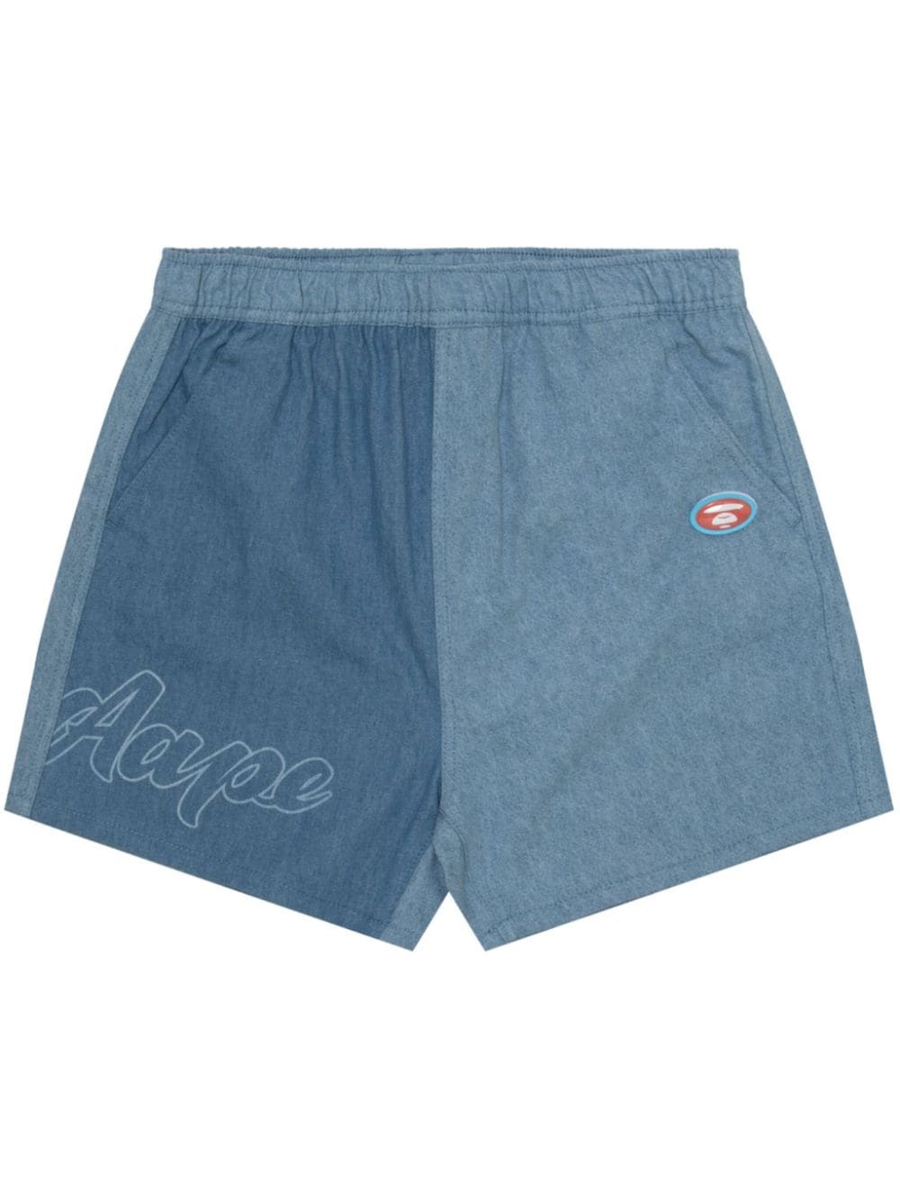 AAPE BY *A BATHING APE® Joggingshorts in Colour-Block-Optik - Blau von AAPE BY *A BATHING APE®