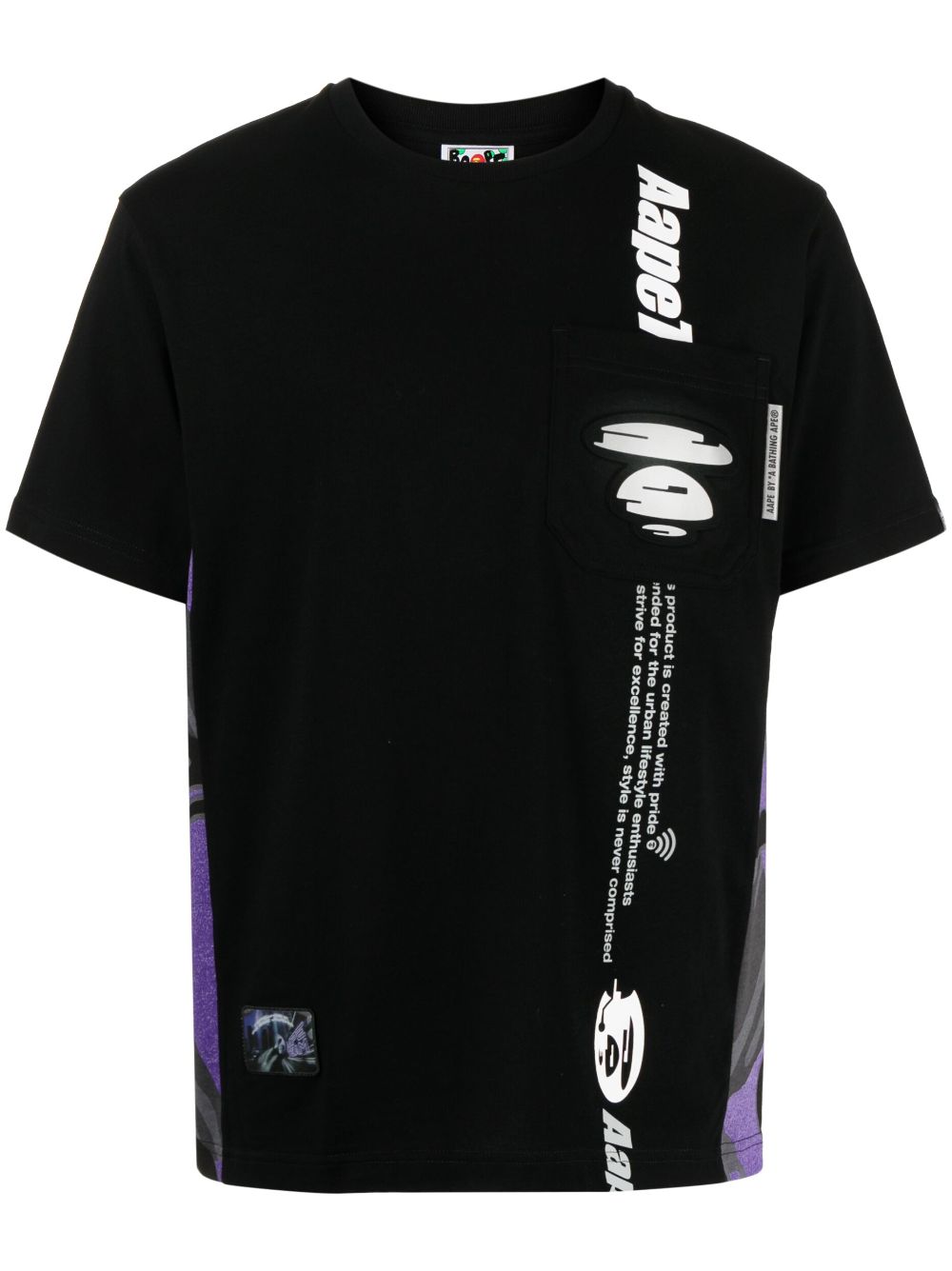 AAPE BY *A BATHING APE® T-Shirt mit grafischem Print - Schwarz von AAPE BY *A BATHING APE®