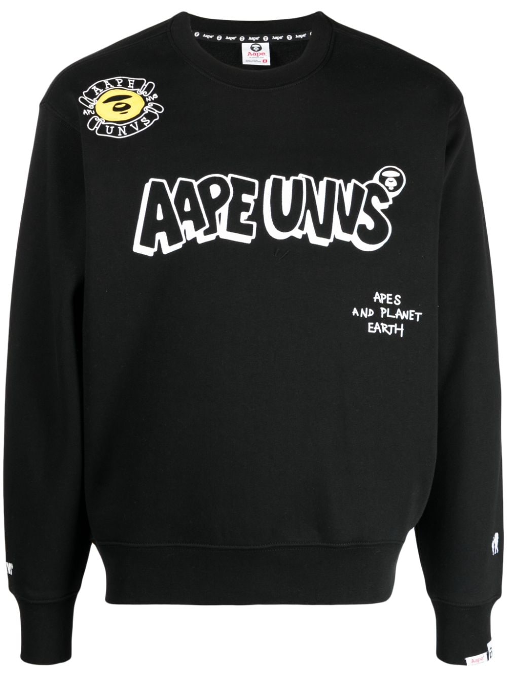 AAPE BY *A BATHING APE® Sweatshirt mit grafischem Print - Schwarz von AAPE BY *A BATHING APE®