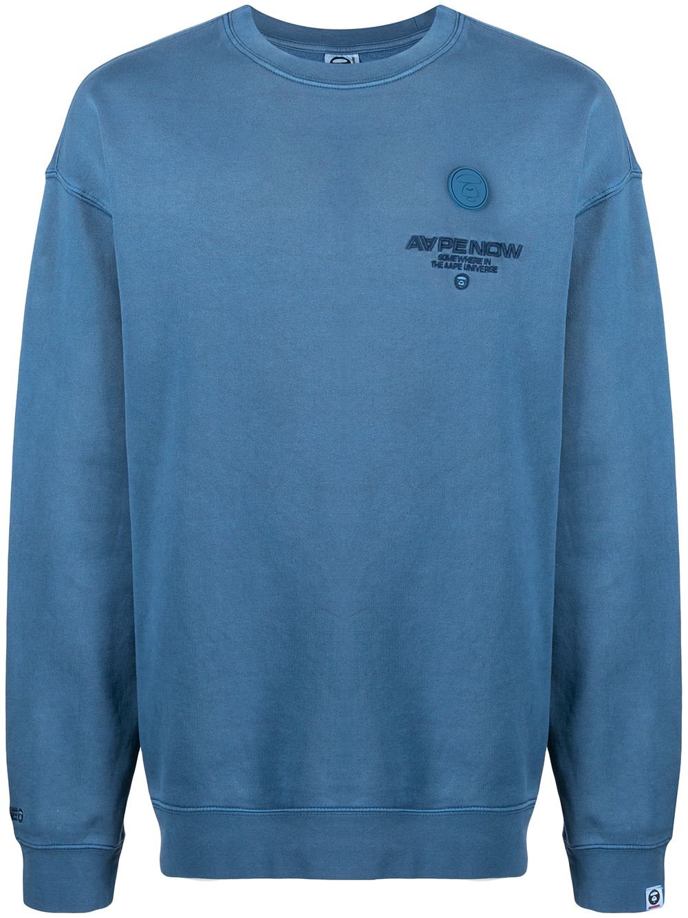 AAPE BY *A BATHING APE® Sweatshirt mit Logo-Stickerei - Blau von AAPE BY *A BATHING APE®