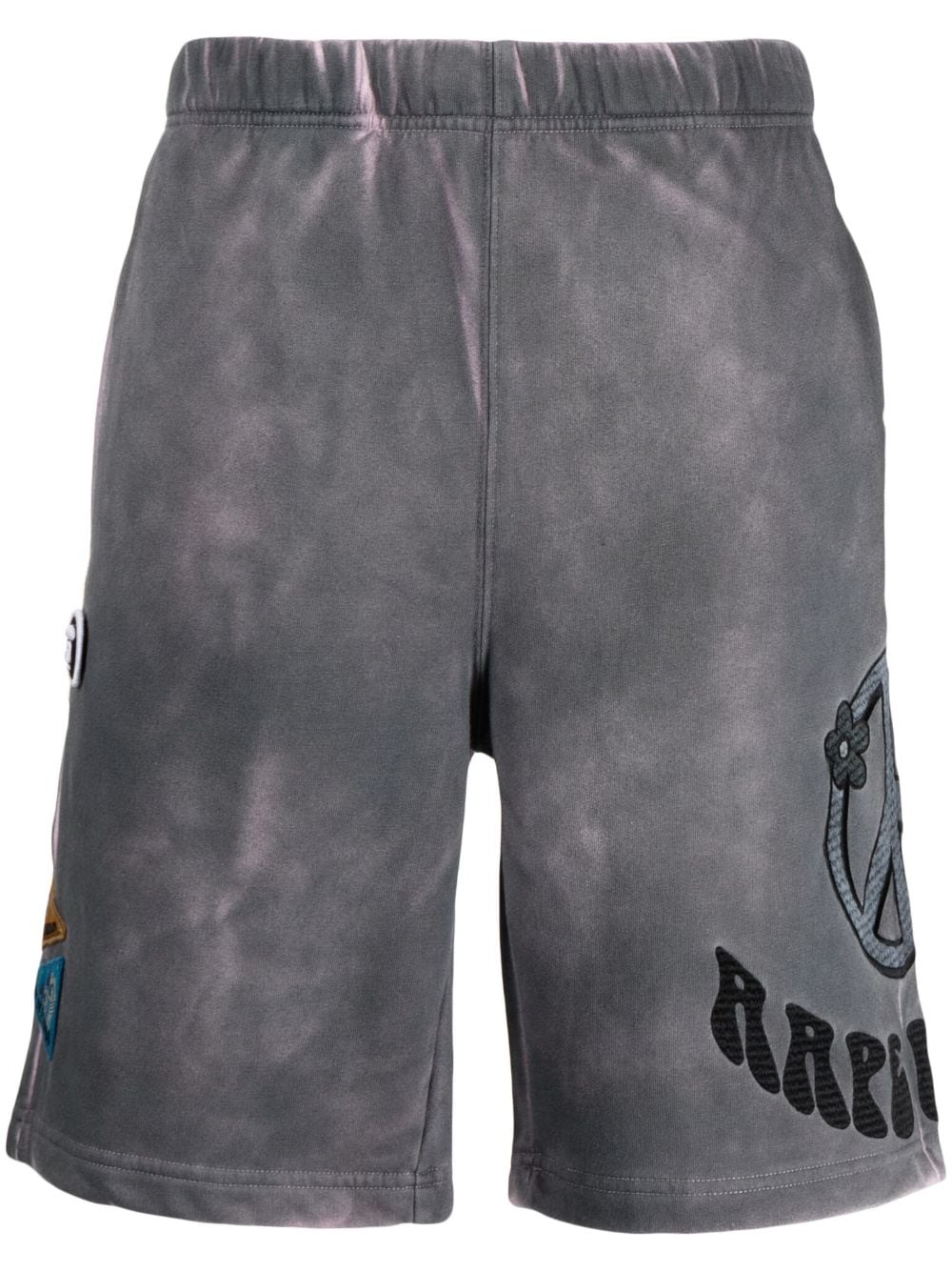 AAPE BY *A BATHING APE® Shorts mit Acid-Wash-Effekt - Grau von AAPE BY *A BATHING APE®