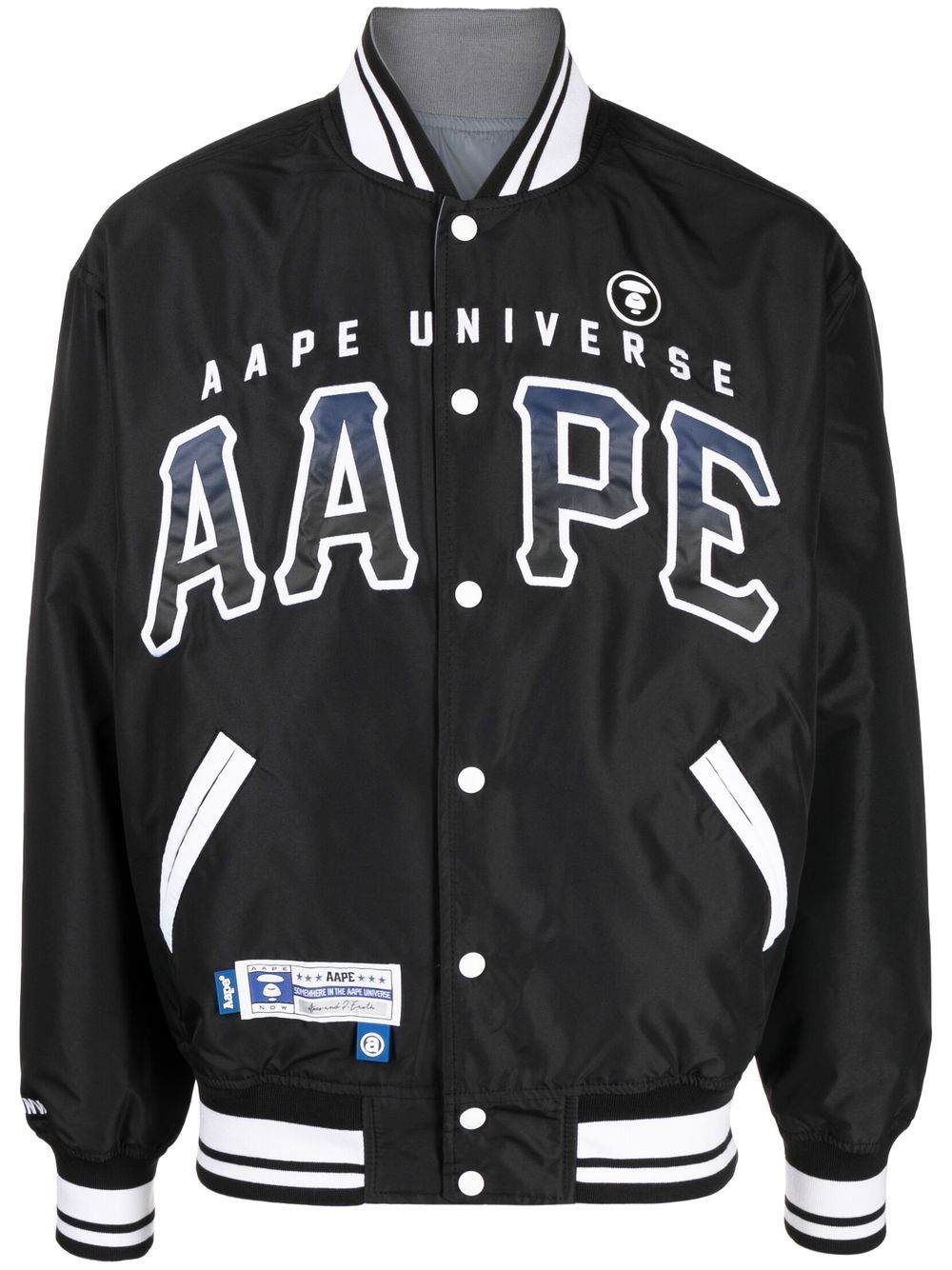 AAPE BY *A BATHING APE® Bomberjacke mit Logo-Patch - Schwarz von AAPE BY *A BATHING APE®