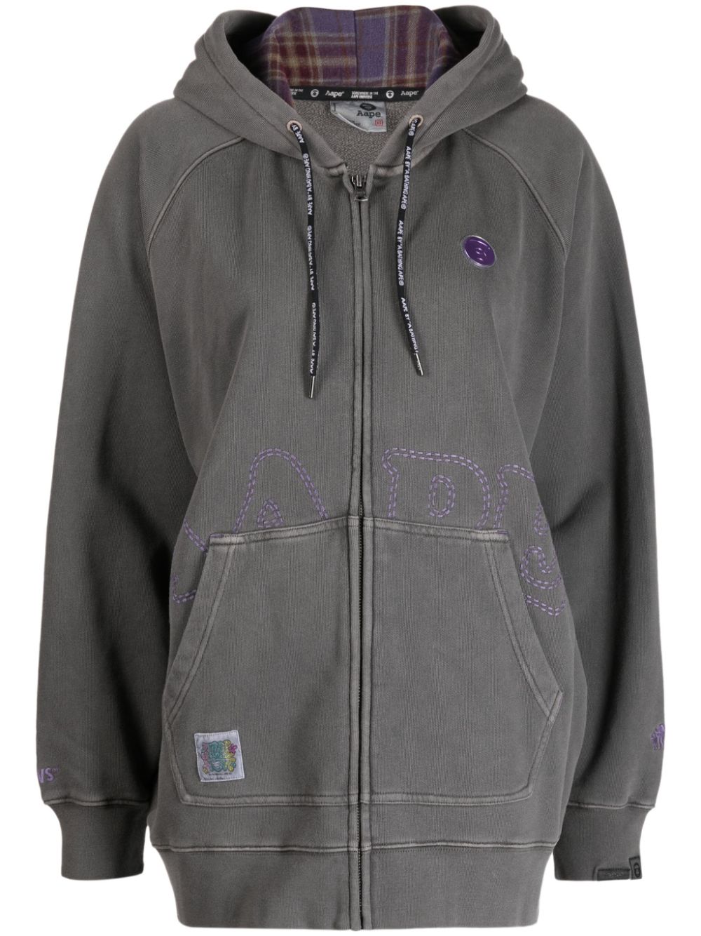 AAPE BY *A BATHING APE® Hoodie mit Logo-Patch - Grau von AAPE BY *A BATHING APE®