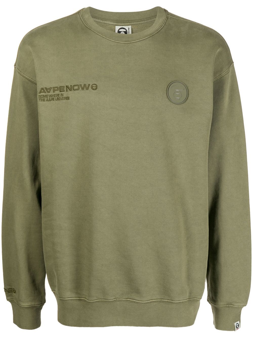 AAPE BY *A BATHING APE® Sweatshirt mit Logo-Print - Grün von AAPE BY *A BATHING APE®