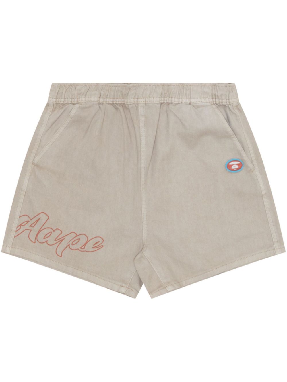 AAPE BY *A BATHING APE® Joggingshorts mit Logo-Print - Nude von AAPE BY *A BATHING APE®