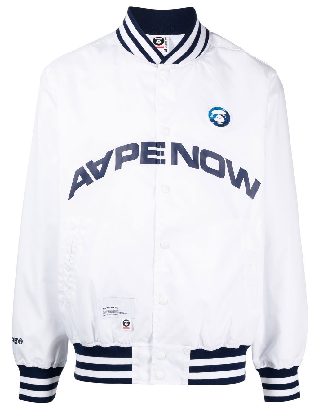 AAPE BY *A BATHING APE® Bomberjacke mit Patch-Detail - Weiß von AAPE BY *A BATHING APE®