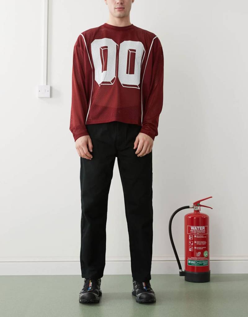 AAPE BY A BATHING APE - Jeans in Schwarz mit geradem Bein, Logo und elastischem Bund-Weiß von AAPE BY A BATHING APE®
