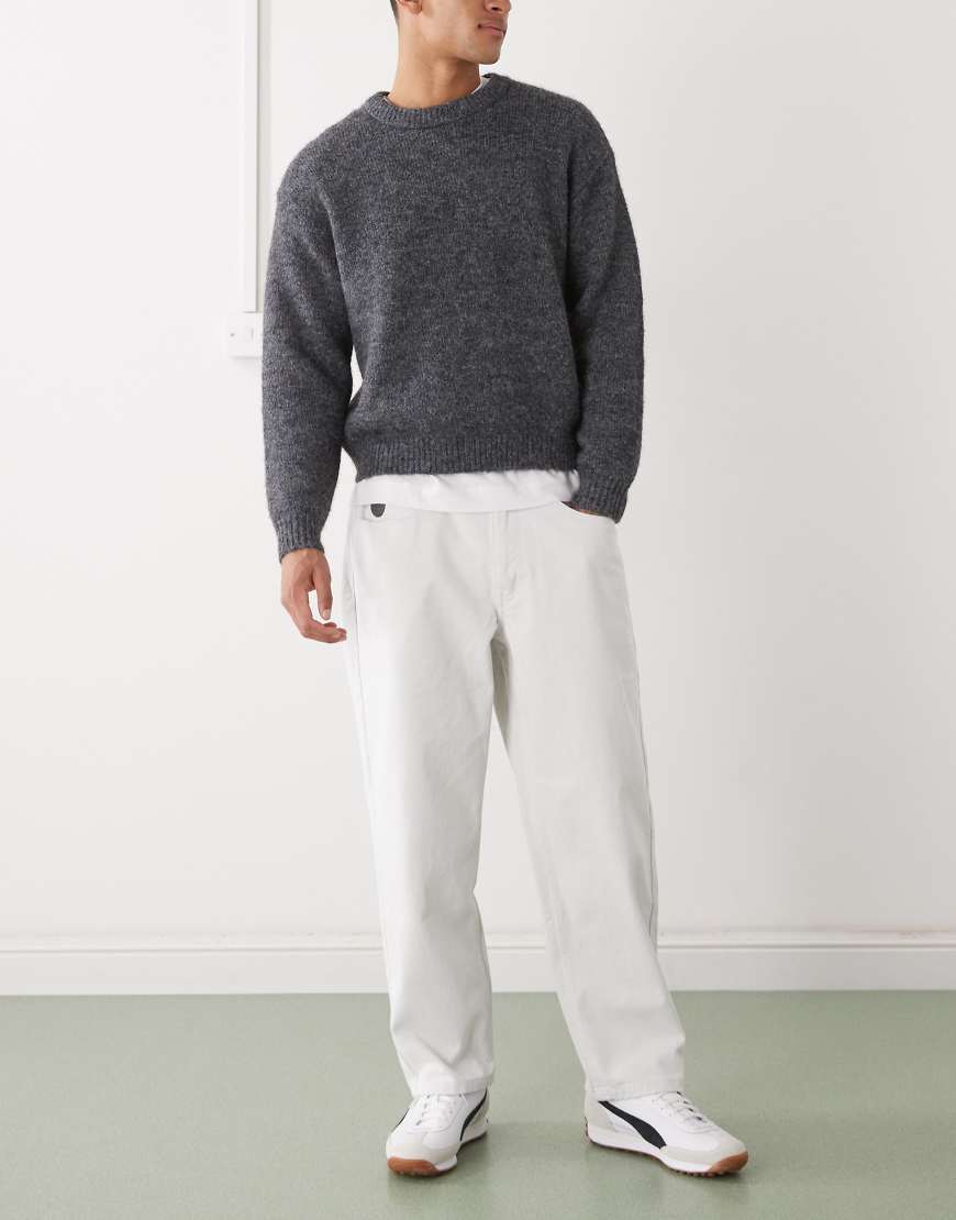 AAPE BY A BATHING APE - Loose-Fit-Jeans in Wollweiß mit Stickerei am Bein von AAPE BY A BATHING APE®