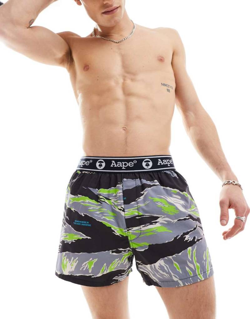 AAPE By A Bathing Ape - Boxershorts mit mehrfarbigem Military-Muster-Bunt von AAPE BY A BATHING APE®