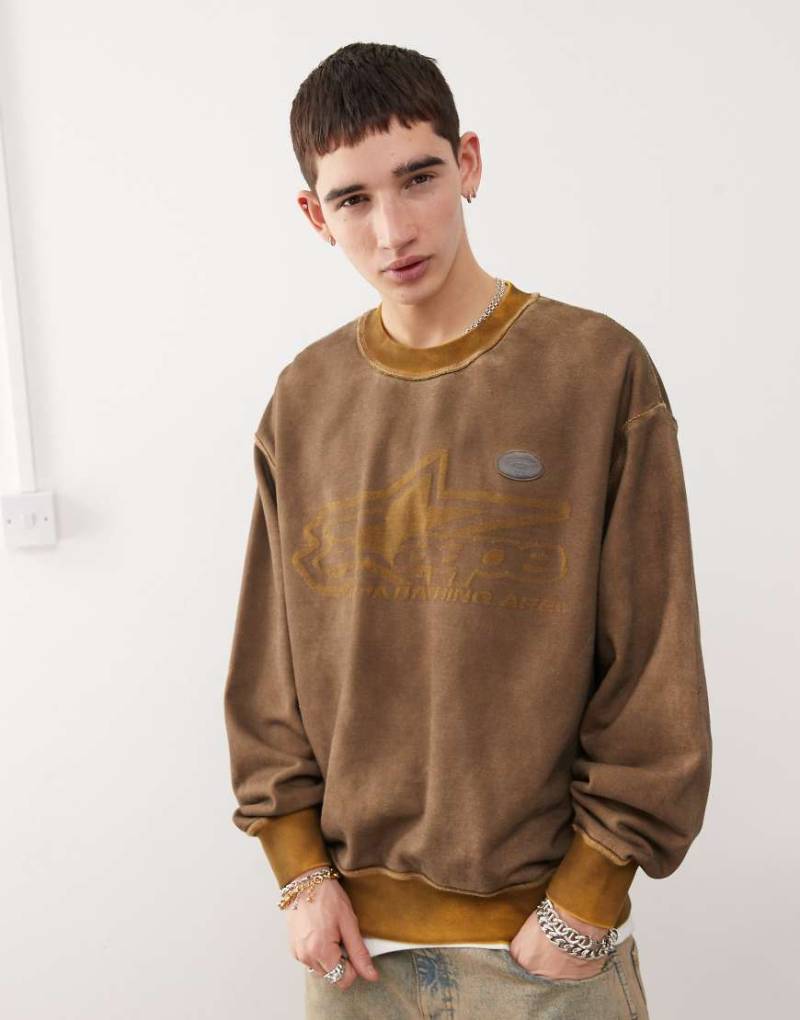Aape By A Bathing Ape - Sweatshirt in Beige mit Logo-Print vorne-Neutral von AAPE BY A BATHING APE®