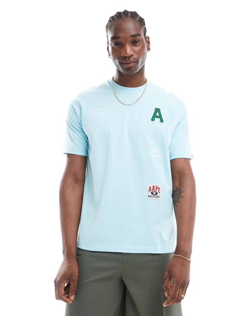 Aape by A Bathing Ape - T-Shirt in Hellgrün mit Logoprint von AAPE BY A BATHING APE®