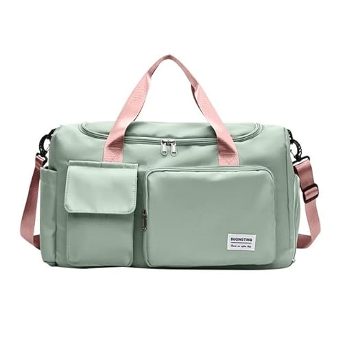 2023 Große Kapazität Faltbare Reisetaschen Wasserdichte Tote Handtasche Reise Duffle Bags Multifunktionale Frauen Reise Yoga Taschen, Grün Pink 2 von AAPIE