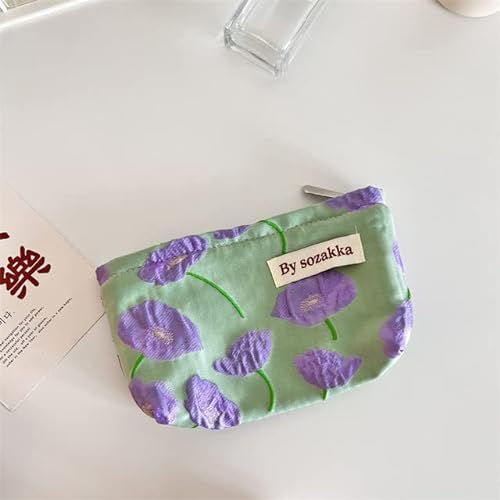 AAPIE Französische geprägte Blumen Reise Kosmetik Aufbewahrungstasche Geldbörse Niedlich Frauen Make-up Kits Handtaschen Handy Federmäppchen Organizer Tasche Tasche von AAPIE