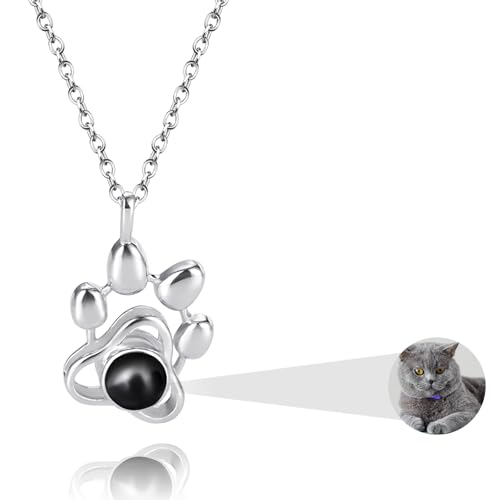 AAQ Personalisierte Kette mit Bild - Projektionskette mit eingebettetem Foto, personalisierte Geschenke für Frauen und Mama zu Weihnachten und Geburtstag von AAQ
