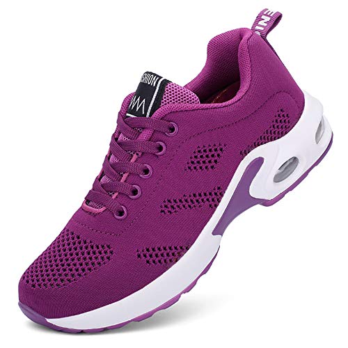 AARDIMI Damen Sneaker Mesh Atmungsaktiv Laufschuhe Turnschuhe Leichte Laufschuhe Gym Sportshuhe (Mesh lila, Numeric_40) von AARDIMI