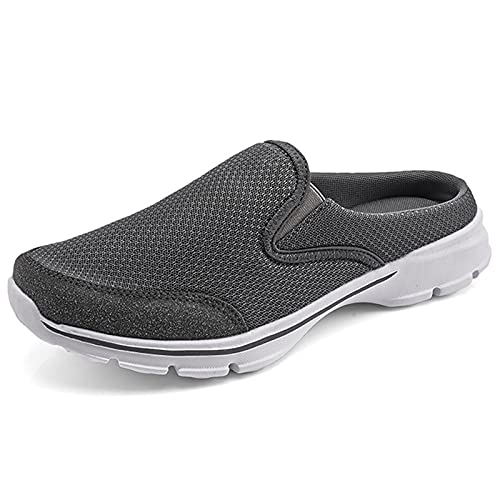 AARDIMI Hausschuhe Damen Herren Slip On Beach Clogs Sommer Outdoor Atmungsaktiv Freizeit Schuhe Bequeme Home Slipper rutschfest Latschen Pantoffeln Gr.35-48 (Dunkelgrau, Numeric_43) von AARDIMI