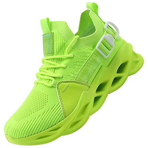 AARDIMI Herren Laufschuhe Fitness straßenlaufschuhe Sneaker Sportschuhe atmungsaktiv Anti-Rutsche Gym Fitness Schuhe (Grün, Numeric_36) von AARDIMI