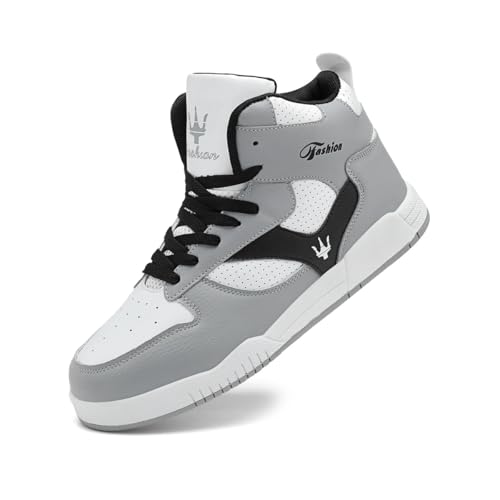 AARDIMI Herren Laufschuhe High Top Sneakers Wanderschuhe Hoch Turnschuhe Fitness Hohe Schuhe (730-Grau, Erwachsene, Herren, 40, Numerisch, EU Schuhgrößensystem, M) von AARDIMI