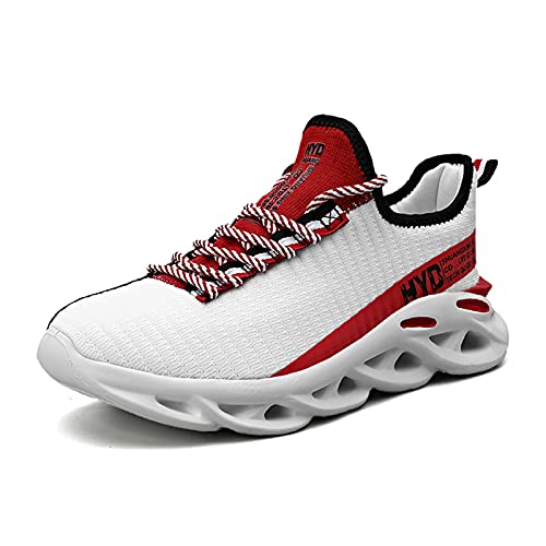 AARDIMI Herren Laufschuhe Leichte Fitness straßenlaufschuhe Sneaker Sportschuhe atmungsaktiv Anti-Rutsche Gym Fitness Schuhe (Weiß-4012, Numeric_40) von AARDIMI