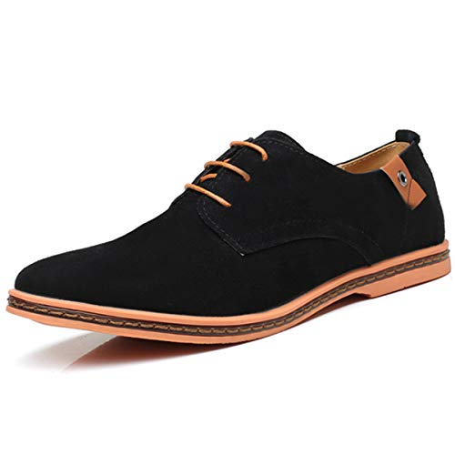 AARDIMI Schnürhalbschuhe Herren Derby Oxfords Modische Anzug Schuhe Lace ups Herren Business Schuhe Hochzeit Schuhe (46 EU, Schwarz-482) von AARDIMI