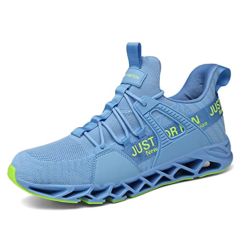 AARDIMI Schuhe Herren Laufschuhe Sportschuhe Straßenlaufschuhe Atmungsaktiv Sneaker Joggingschuhe Turnschuhe Walkingschuhe Traillauf Fitness Schuhe (Hellblau, Numeric_43) von AARDIMI