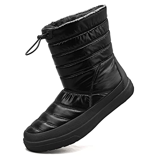 AARDIMI Winterstiefel Winterschuhe Warm Gefüttert Boots Schneestiefel Wasserdicht Outdoor Trekking Wanderschuhe Gr. 36-45 (Schwarz, adult, women, numeric_36, numeric, eu_footwear_size_system, medium) von AARDIMI