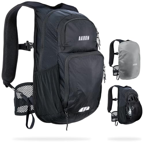 AARON Fahrradrucksack und Wanderrucksack, 8L oder 25L MTB Fahrrad Rucksack, Wasserdicht mit Regenschutz, Skirucksack klein für Damen & Herren von AARON