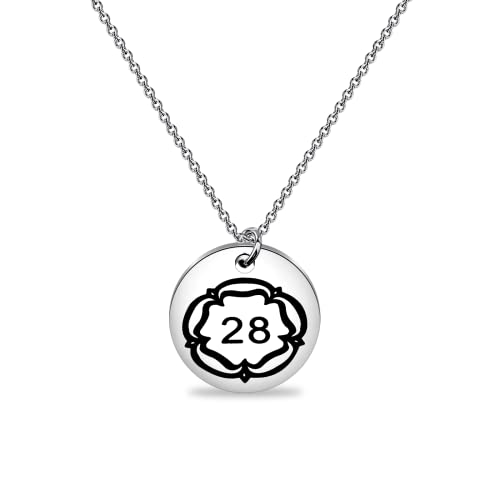 AATOP 28 Halsketten Sänger Llouis Fans Geschenk Musikliebhaber Schmuck 28 Jahre alt Geschenk für Jungen Mädchen, Edelstahl von AATOP