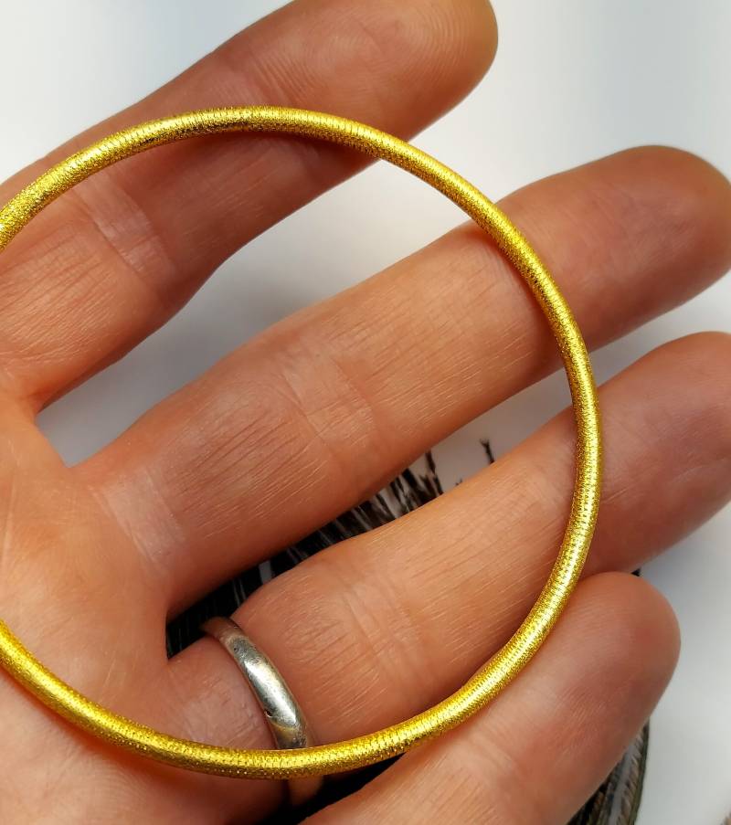 24K Gold Armreif - Armband Recycling Chunky 2, 5 Mm Rustikaler von AAurous