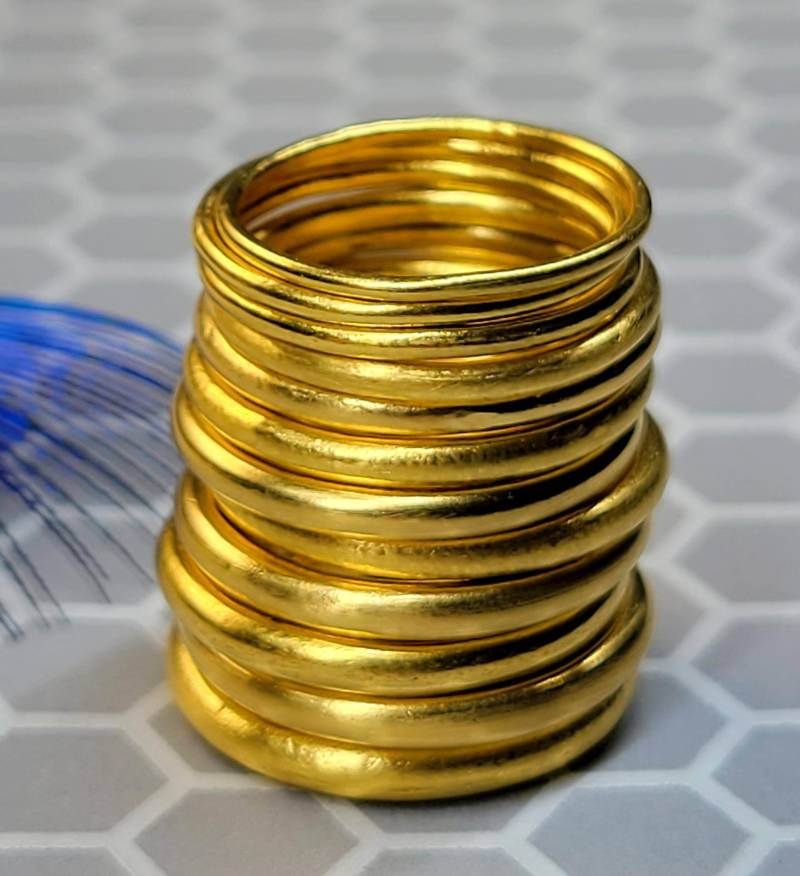 24K Goldband - Band 24K Ring .9999 Goldring 1.25 Mm 2.75 Goldrunder Goldreifenring Recycelter von AAurous